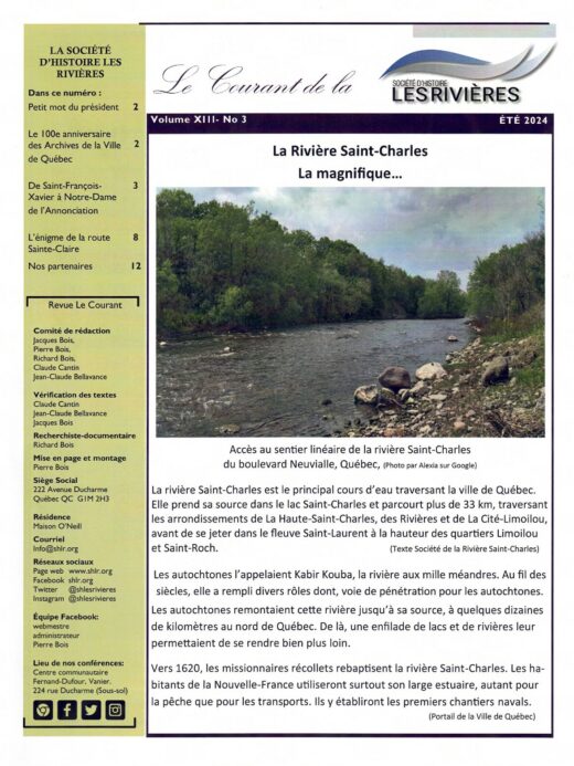 Page couverture du Courant, Été 2024